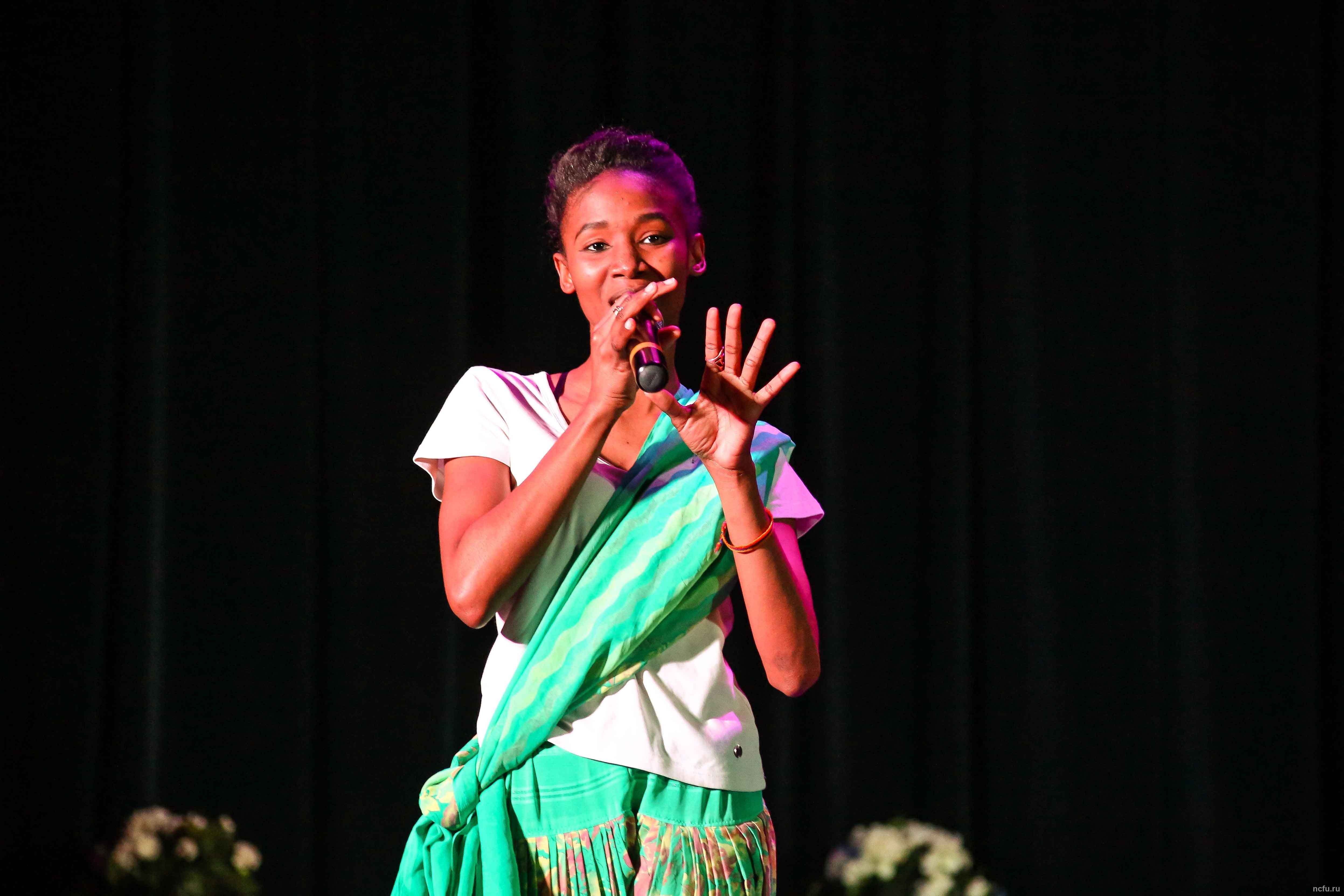 Today, there are 242 students from 25 African countries at NCFU.  At the festival, the students demonstrated their talents and introduced their friends to their countries' culture.  It was an incredibly exciting performance! National dances followed by the songs about their native continent and bright costumes amazed the spectators with their variety. Also, the students performed modern songs and popular dance styles: contemporary, capoeira and others. &quotI am an African not because I was born in Africa, but because my heart is with Africa," these lines from the poem became the keynote of the celebration.