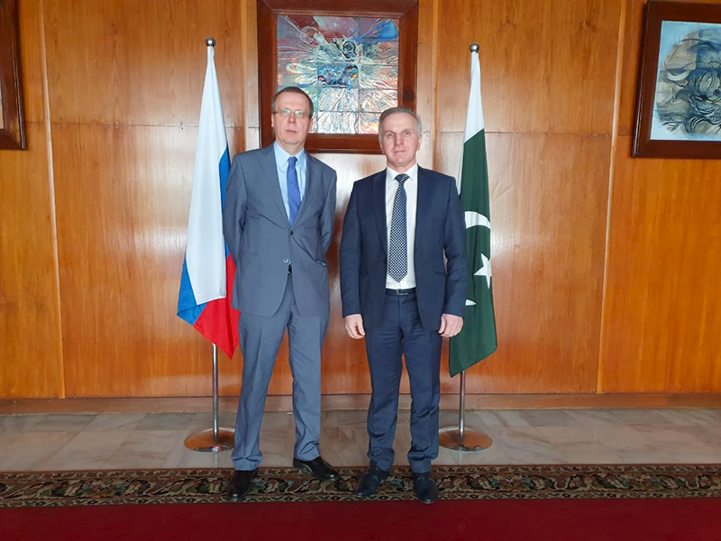 image 1 Directeur général de l’organisation RACUS Avbakar Nutsalov rencontre l’Ambassadeur Extraordinaire et Plénipotentiaire de la Fédération de Russie au Pakistan Danila Ganich