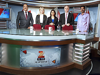 image 1 L’interview de la delegation de l’organisation RACUS sur la chaine de television «ZEE 24Hours TV Channel», Mumbai, Inde