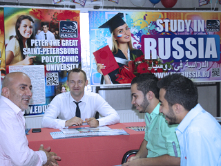 picture 2 RACUS Organization in cooperation with the Russian center of science and culture held in Amman (the Hashemite Kingdom of Jordan) a specialized educational exhibition “Study in Russia – 2016”