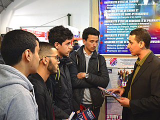 picture 3 RACUS organization participated in the international educational fairs in 7 cities of the Kingdom of Morocco (Tetuan, Meknes, Khouribga, Rabat, Oujda, Fez, Safi)